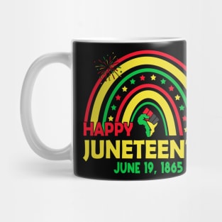 Happy Juneteenth Day Freedom Day Independence Day Rainbow Mug